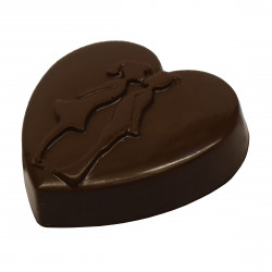 Серце з шоколаду "Поцілунок"