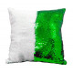 Подушка переливашка зелена